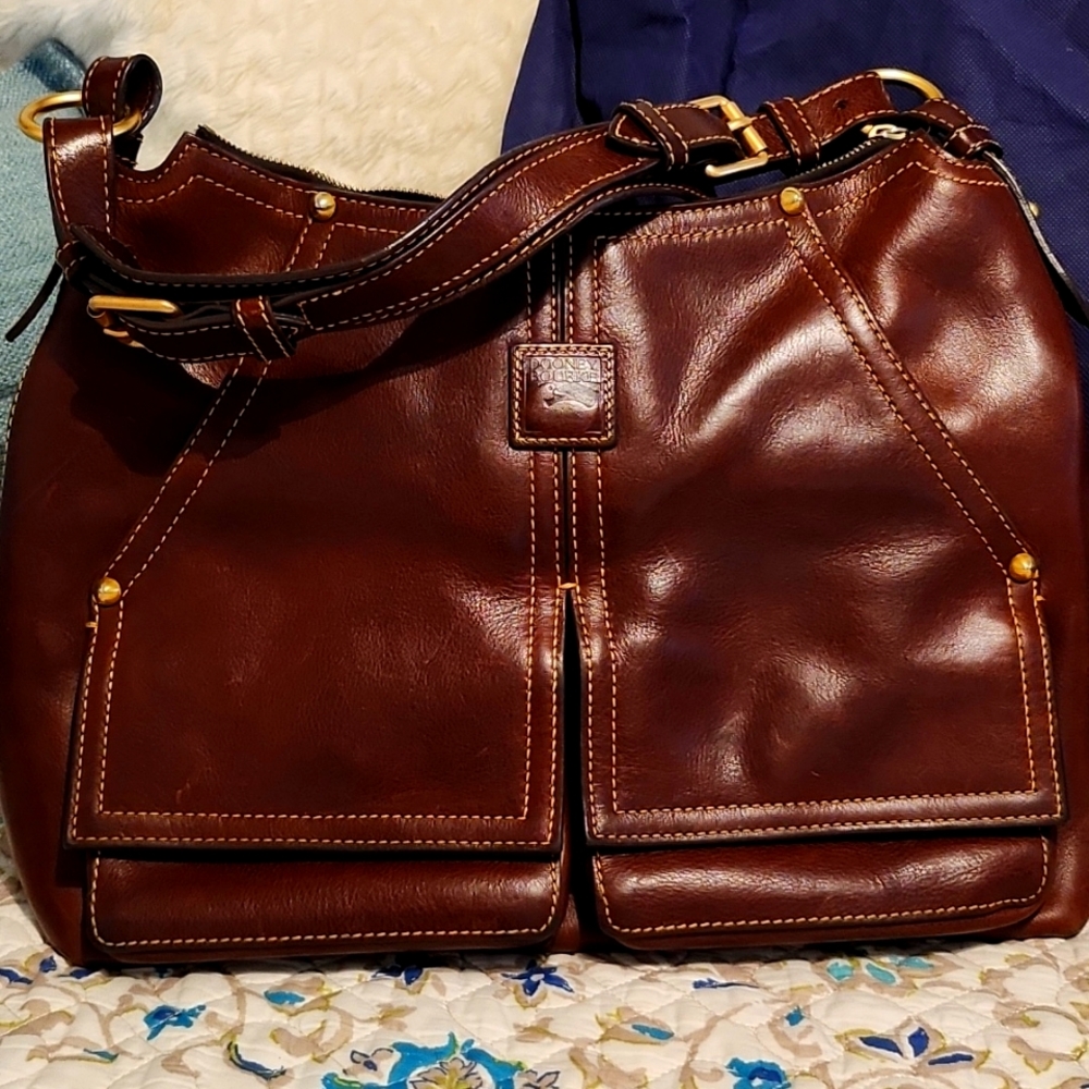 Medium large vachetta leather handbag